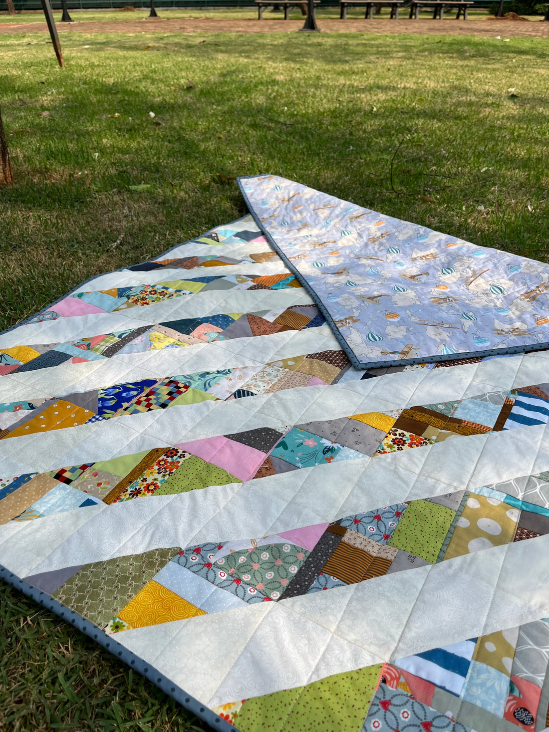 Love Scrappy Baby Quilt