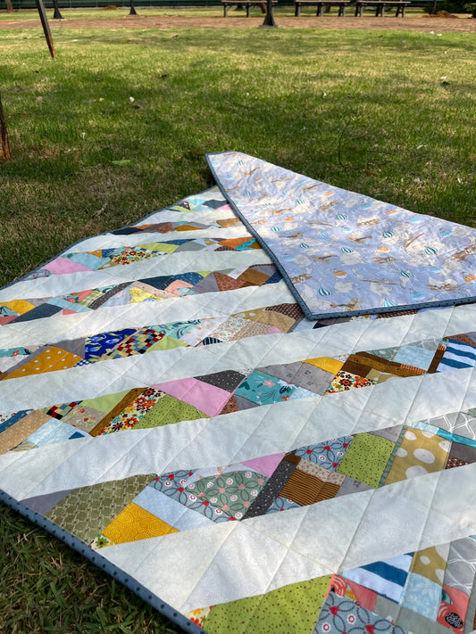 Love Scrappy Baby Quilt